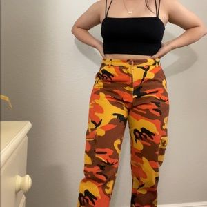 Orange Cargo Pants